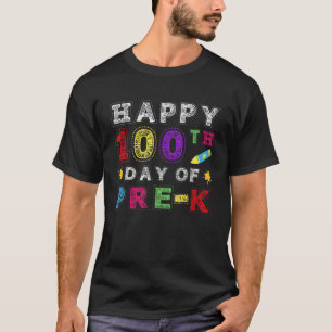 Glücklicher 100. Tag des Vorschullehrers oder Schü T-Shirt