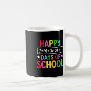Glücklicher 100 Tage Schulfach Mathe-Gleichung Lus Kaffeetasse
