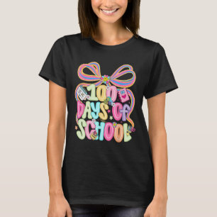 Glücklicher 100 Tage Schultag Coquette Schleife Mä T-Shirt