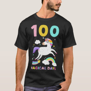 Glücklicher 100. Zaubertag der Schule Unicorn Lehr T-Shirt