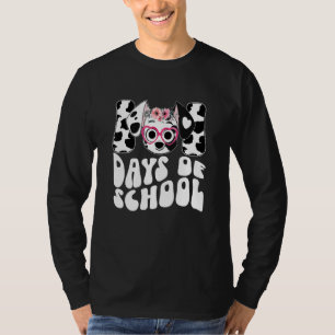 Glücklicher 101 Tage Schulhund Liebhaber Schüler o T-Shirt