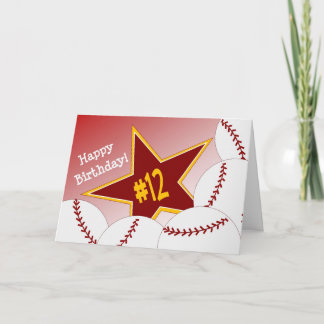Glücklicher 12. Geburtstag, Softball-Stern! Karte