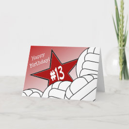 Glücklicher 13. Geburtstag, Volleyball-Stern! Karte