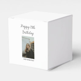 Glücklicher 15. Geburtstag hinzufügen Namen Foto T Geschenkschachtel