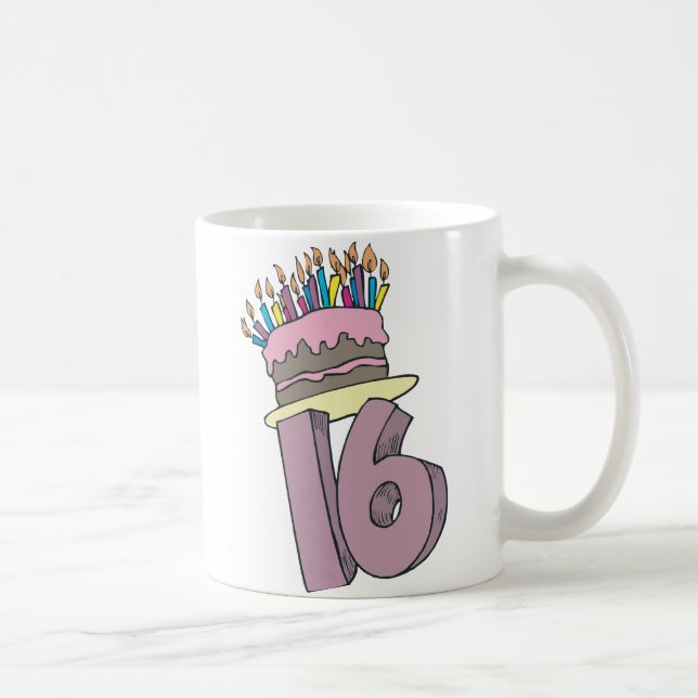 Glücklicher 16. Geburtstag! Tasse (Rechts)