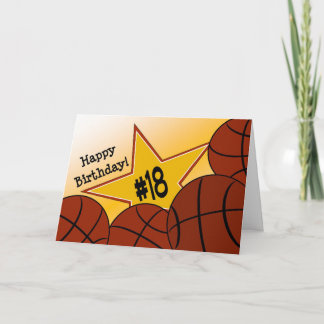 Glücklicher 18. Geburtstag, Basketball - Star! Karte