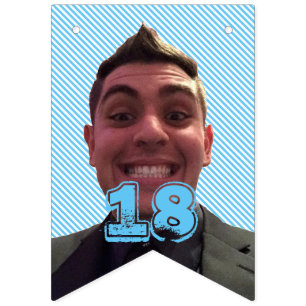 Glücklicher 18. Geburtstag mit Fotografie Wimpelkette