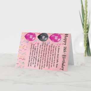 Der 18 Geburtstag Der Schwester Karten Zazzle.at