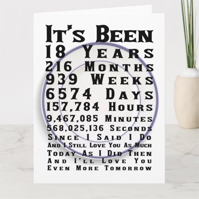 Glücklicher 18. Geburtstag von Porzellan Karte (Vorderseite)