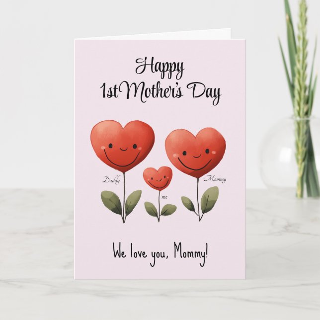 Glücklicher 1. Muttertag, Card von Vater & Baby, Karte (Vorderseite)