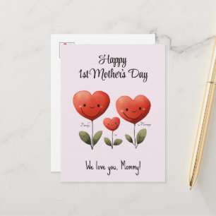 Glücklicher 1. Muttertag, Card von Vater & Baby, Postkarte