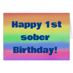 Glücklicher 1. nüchterner Geburtstag