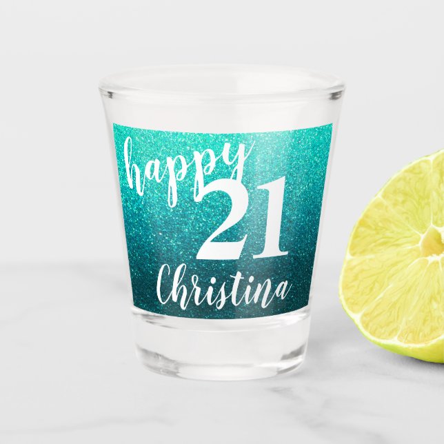 Glücklicher 21. Geburtstag Juristischer Drink Age  Schnapsglas (Vorderseite)