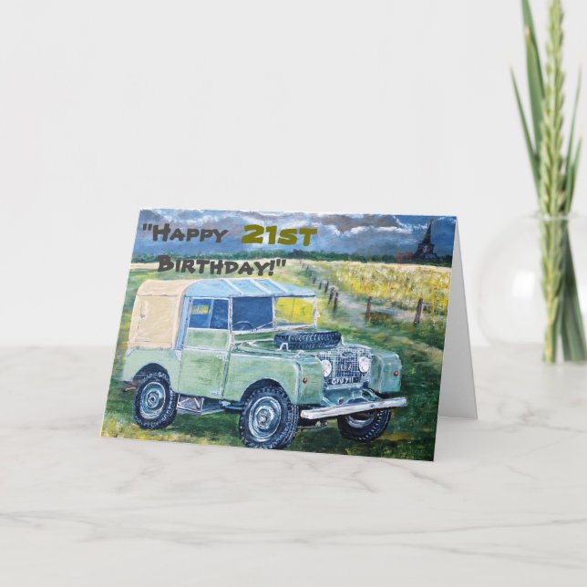 "Glücklicher 21. Geburtstag! " Karte (Vorderseite)