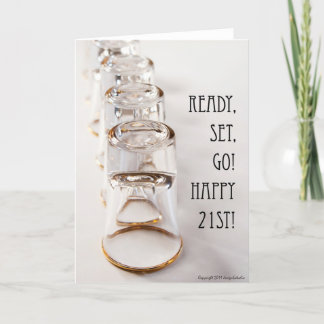 Glücklicher 21. Geburtstag Karte