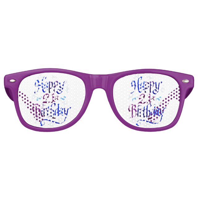 glücklicher 21. Geburtstag Sonnenbrille (Vorderseite)