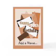 Glücklicher 30. Geburtstag addieren Namens… Braun