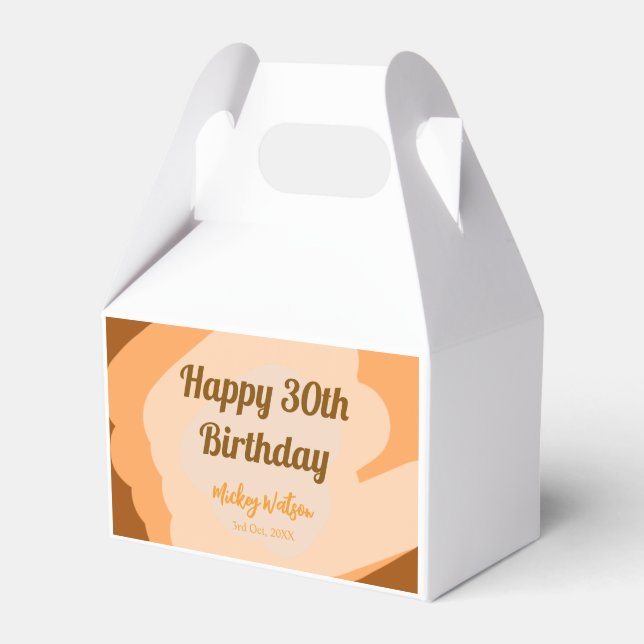 Glücklicher 30. Geburtstag rustikalen hölzern Hall Geschenkschachtel (Vorderseite)