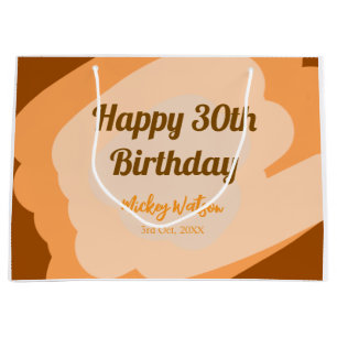 Glücklicher 30. Geburtstag rustikalen hölzern Hall Große Geschenktüte