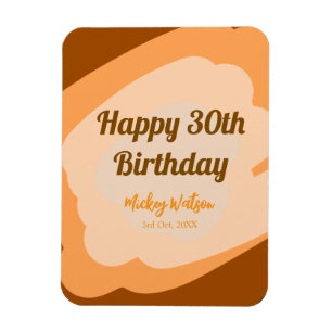 Glücklicher 30. Geburtstag rustikalen hölzern Hall Magnet