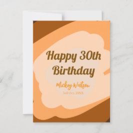 Glücklicher 30. Geburtstag rustikalen hölzern Hall Postkarte