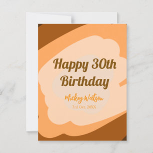 Glücklicher 30. Geburtstag rustikalen hölzern Hall Postkarte