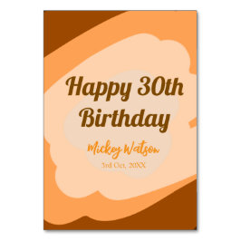 Glücklicher 30. Geburtstag rustikalen hölzern Hall Tischnummer