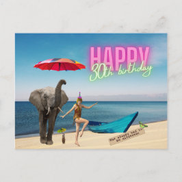 Glücklicher 30. Spaß & Funky Geburtstag Postkarte