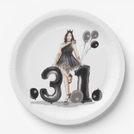 glücklicher 31. pappteller