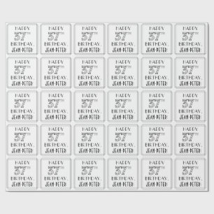 GLÜCKLICHER 37. GEBURTSTAG; Art-Déco-Stil; Individ Geschenkpapier