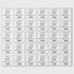GLÜCKLICHER 39. GEBURTSTAG; Art-Déco-Stil; Individ Geschenkpapier