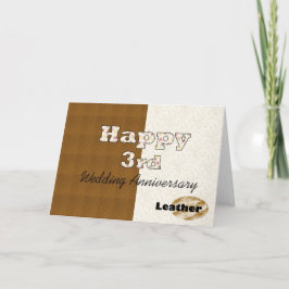 Glücklicher 3. Hochzeitstag Karte