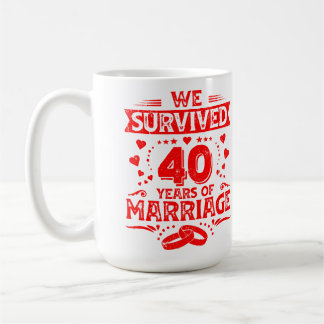 Glücklicher 40. Geburtstag von Paaren zum Hochzeit Kaffeetasse