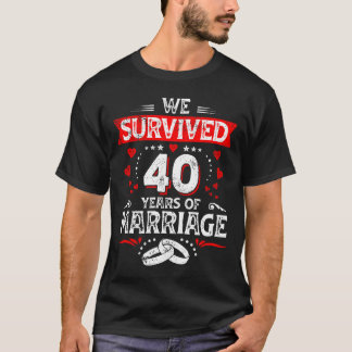 Glücklicher 40. Geburtstag von Paaren zum Hochzeit T-Shirt