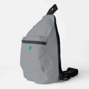 Glücklicher 4-Blatt-Irischer-Klee grauer Rucksack