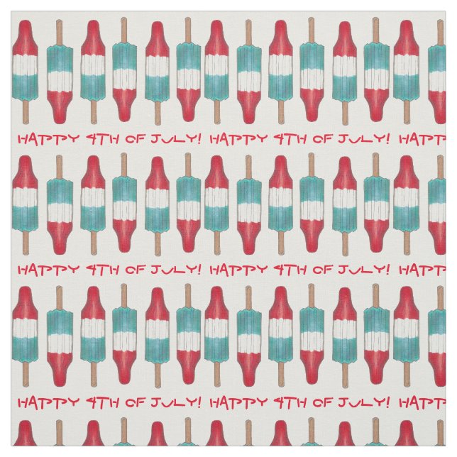 Glücklicher 4. Juli Ameriana Rocket Pop Popsicles Stoff (Muster)