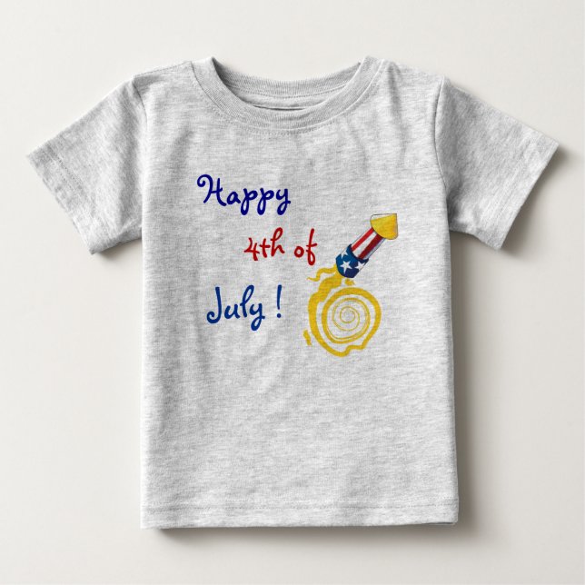 Glücklicher 4. Juli Baby Shirt (Vorderseite)