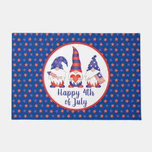 Glücklicher 4. Juli Gnomes Red White Blue Fußmatte