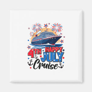 Glücklicher 4. Juli Kreuzfahrt Patriotische Famili Magnet