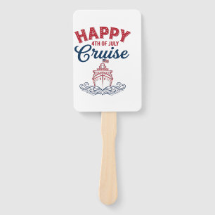 Glücklicher 4. Juli Kreuzfahrt Patriotisches Schif Fächer