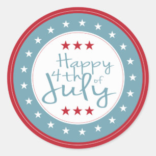 Glücklicher 4. Juli Stars Stickers