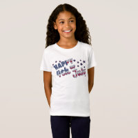 Glücklicher 4. Juli-Sterne & Streifen T - Shirt.