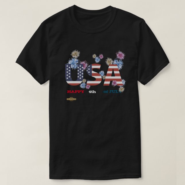 "GLÜCKLICHER 4. JULI" T-Shirt (Design vorne)