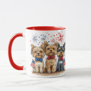 Glücklicher 4. Juli Yorkshire Terrier Dogs Tasse