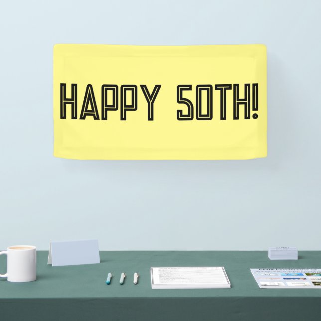 GLÜCKLICHER 50. GEBURTSTAG-BANNER BANNER (Messe)