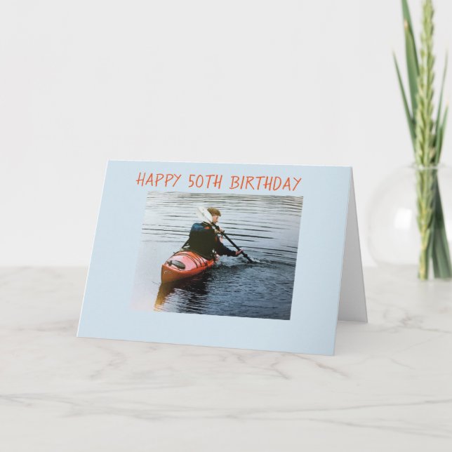 GLÜCKLICHER "50." GEBURTSTAG & GENIESSEN SIE IHREN KARTE (Vorderseite)