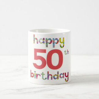 glücklicher 50. Geburtstag Kaffeetasse