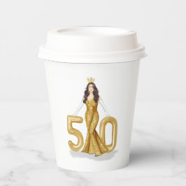 glücklicher 50. Geburtstag Pappbecher