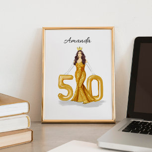 glücklicher 50. Geburtstag Poster