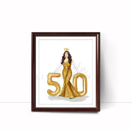 glücklicher 50. Geburtstag Poster